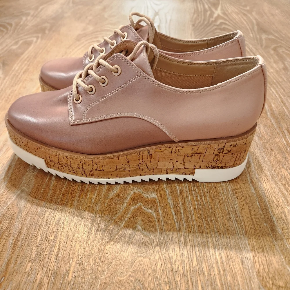 ALDO Weralia Platform Lace Shoes‎ Tan Women's Size 7.5